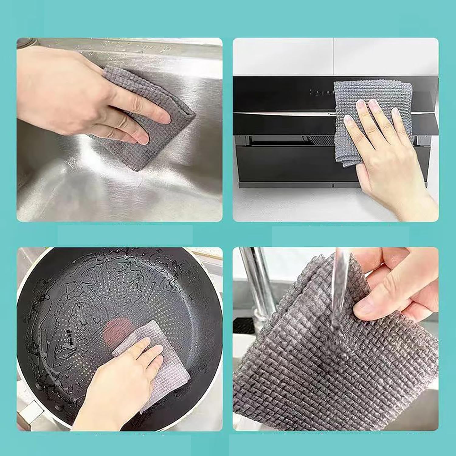 Durable Microfiber Kitchen Scrub Cloth – Wear-Resistant & Multipurpose Cleaning Cloth (20×22cm, 1 Pc) Durable Microfiber Kitchen Scrub Cloth – Wear-Resistant & Multipurpose Cleaning Cloth (20×22cm, 1 Pc)